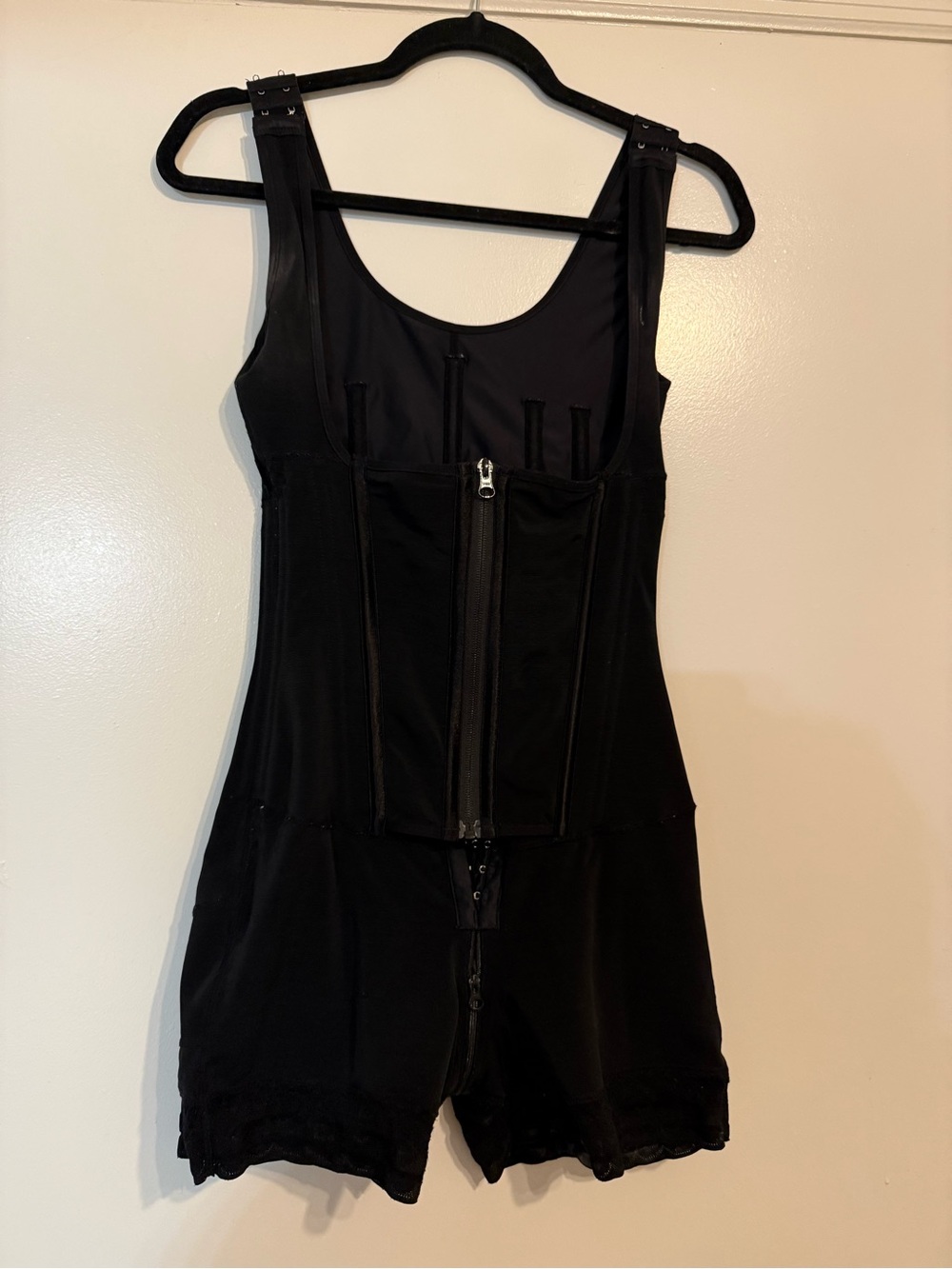 Black High-Compression Full Body Faja Shapewear Bodysuit Size L